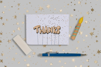 Letter Balloons Thank You Card Set