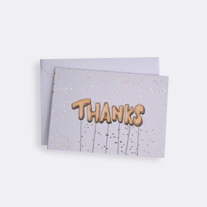 Letter Balloons Thank You Card Set