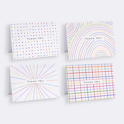 Rainbow Assorted Thank You Card Set