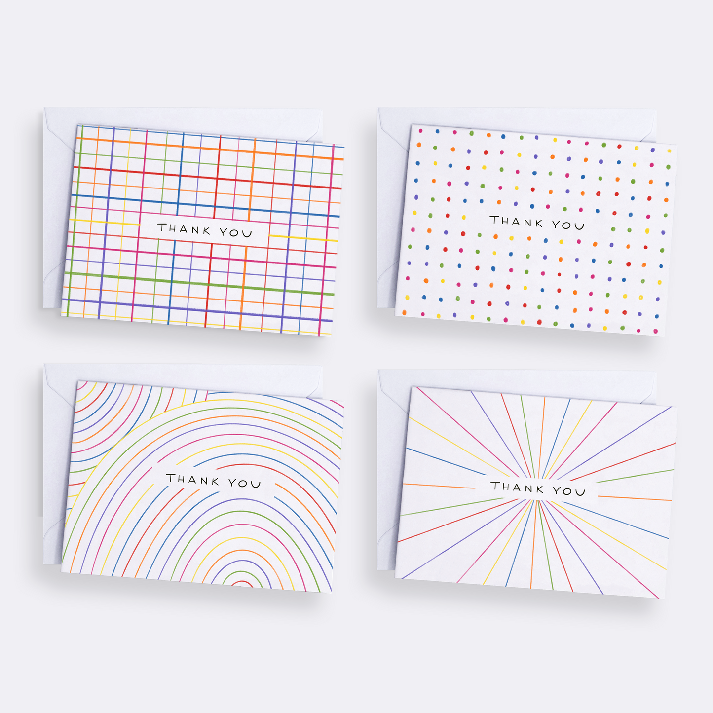 Rainbow Assorted Thank You Card Set