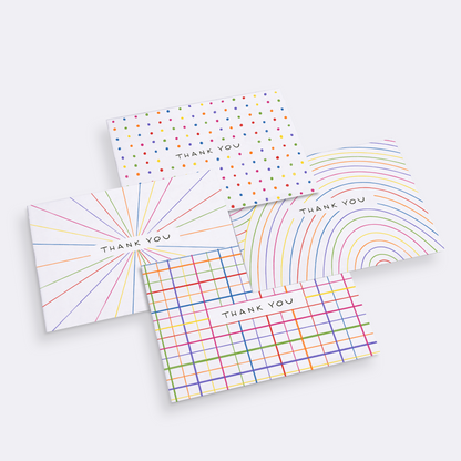 Rainbow Assorted Thank You Card Set